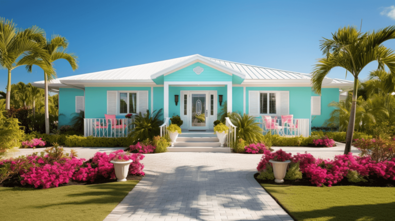 bright painted vacation home